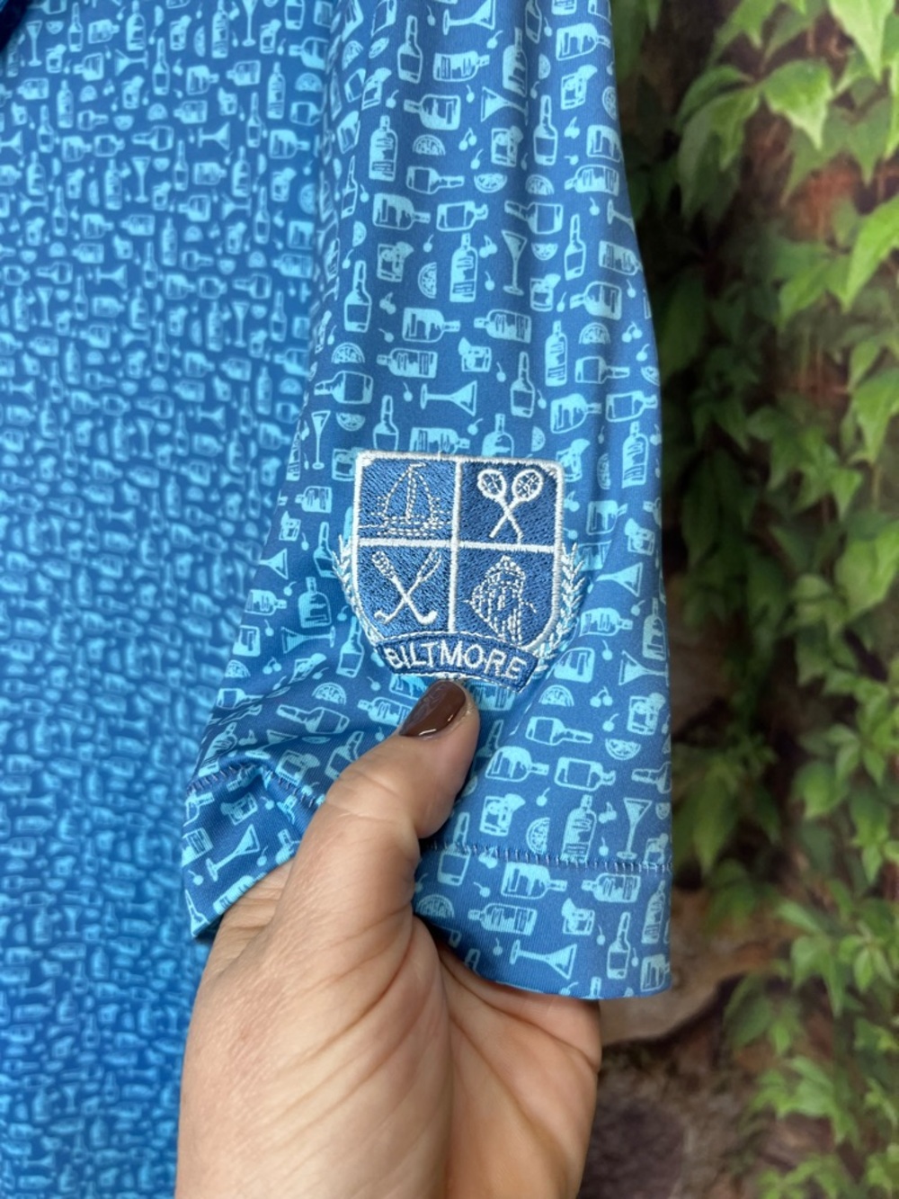 PETER MILLAR Summer Comfort Bourbon Bottle Biltmore Country Club Shirt, M - Picture 5 of 10